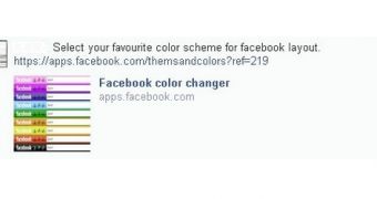 Fake Facebook color changing app