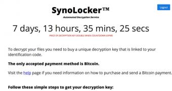 Ransom message displayed by Synolocker