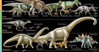 Various dinosaur species