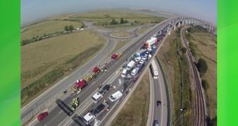 Drivers were injured in a chain crash on the Sheppey Crossing bridge