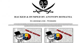 One of Anonymous Romania's most recent attacks