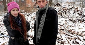 Kristine Diven and Micho McAdow of Detroit lost their home as it was demolished