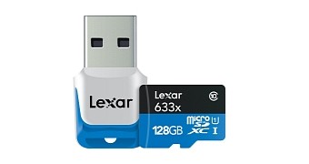 128 GB Lexar High-Performance microSDXC UHS-I card