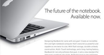 Marketing material for the MacBook Air