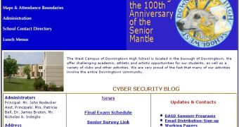 The Downingtown West High School web page