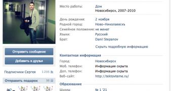 Sergey Taraspov's VKontakte page