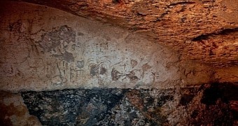 Writings and paintings adorn the walls of ritual bath near Jerusalem
