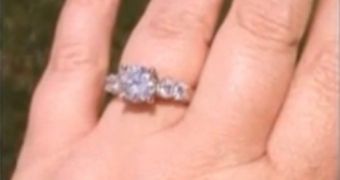 A diamond ring is found after being flushed down the loo