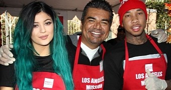 Kylie Jenner and Tyga take part in charitable event on Thanksgiving 2014