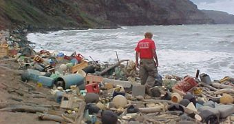 Marine debris on a Hawaii beach