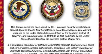 Domain seized by the DHS