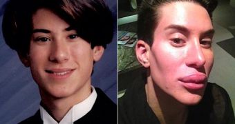 Justin Jedlica in high-school, and now at 32