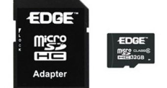 32GB microSDHC Class 4 card from EDGE
