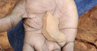 This stone tool called a chert knife is at least 35,000 years old