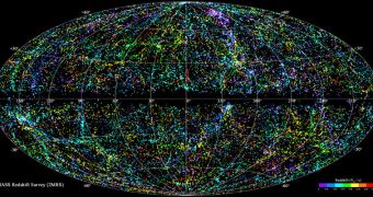 The 2MASS Redshift Survey (2MRS) has catalogued more than 43,000 galaxies within 380 million light-years from Earth