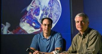 Eliot Winer, left, and James Oliver have developed a technology that converts 2-D medical scans into detailed, 3-D images
