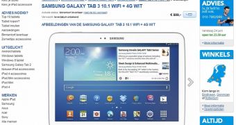 Pricing of Galaxy Tab 3 10.1 in Europe