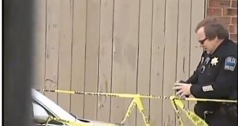 Police process the crime scene in Tulsa