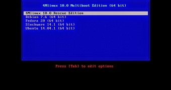4MLinux Multiboot Edition installation menu
