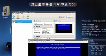 4MLinux 24.0 Core Beta running on VirtualBox