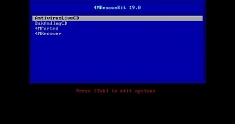 4MRescueKit 19.0 Enters Beta, Gets Antivirus Live CD 19.0-0.99.2 & 4MParted 19.0