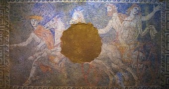 Ancient floor mosaic shows Hades abducting Persephone