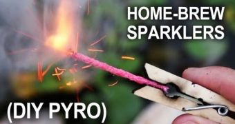User Grant Thompson makes sparklers at home