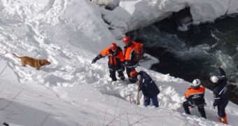 Rescue teams are searching for six teenagers trapped in an avalanche in Siberia
