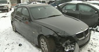 6-year-old girl crashes mother's BMW