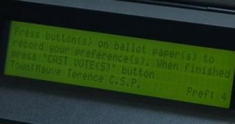 The display of a voting machine used in Ireland
