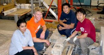 Students in the John A. Blume Earthquake Engineering Center lab at Stanford work to improve the resilience of tall buildings to natural and man-made disasters