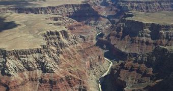 Aerial view of the north part of the Grand Canyon