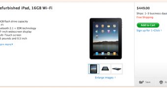 Refurbished Apple iPad listing