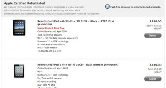 iPad refurb offerings