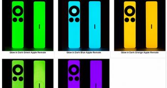 Glow-in-the-dark skins for Apple TV remote