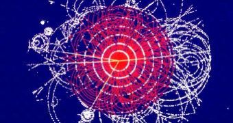 Higgs boson decay simulated in the ATLAS detector