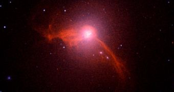 This is an image of the supermassive black hole at the core of M87