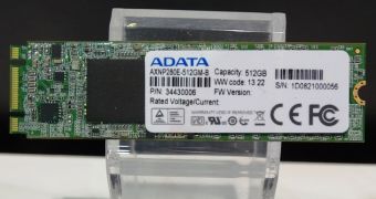 ADATA's PCIe SSD in M.2 NGFF form will look like this