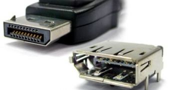 The DisplayPort interface doubles the data transfer rate over the DVI interconnect