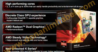 AMD A8-3870K and A6-3670K multiplier unlocked Llano APUs