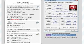 AMD FX-8150 CPU Overclocked to over 8.80 GHz