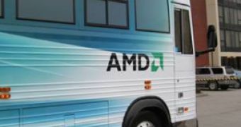 The AMD logo on the Windows Vista Bus