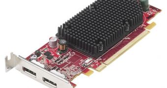 The FireMV 2260 graphics card - dual DisplayPort interconnects