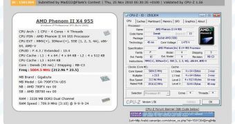 AMD Phenon II 955 Processor Overclocked to 5GHz on Air Cooling