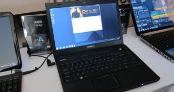 AMD trinity-powered notebook as seen at IDF 2011