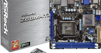 ASRock Z68M-ITX/HT mini-ITX Intel Z68 motherboard for Intel Sandy Bridge CPUs with bundle