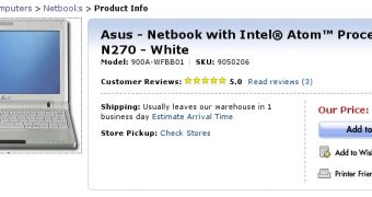 ASUS Eee PC 900A listing