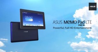 The Asus MeMO Pad LTE as shown by ASUS