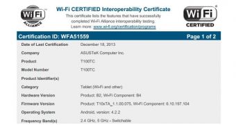Mystery ASUS T100TC shows up at Wi-Fi Alliance