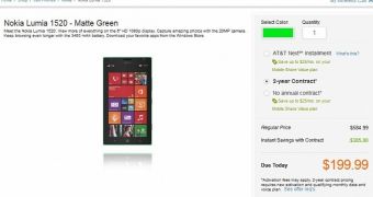 AT&T Removes 32GB Lumia 1520 from Its Website